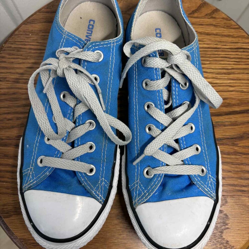Converse All Star CHUCK TAYLOR Turquoise/Gray Low Top Sneaker Girls 4.5
